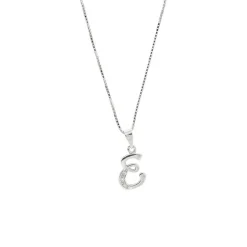 Collier en or avec E et diamants
