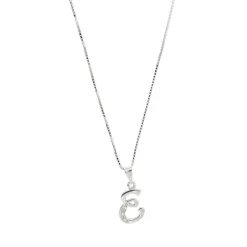 Collier en or avec E et diamants