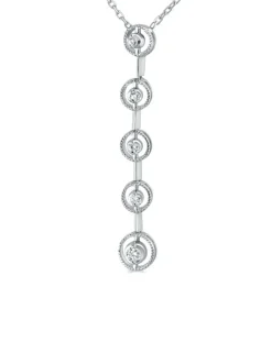 Collier en Or blanc 18 carats, diamants 0,15ct
