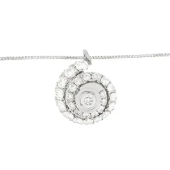Collier en or blanc avec spirale de diamants
