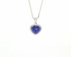 Collier en or blanc avec tanzanite 3,60 Ct
