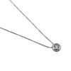 Collier en or blanc avec point lumineux en diamant