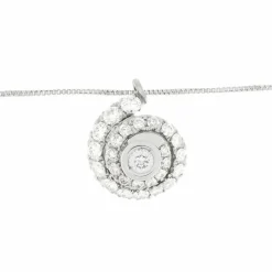 Collier en or blanc avec spirale de diamants