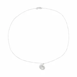 Collier en or blanc avec spirale de diamants