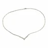 Collier en or blanc diamants 0,35 ct