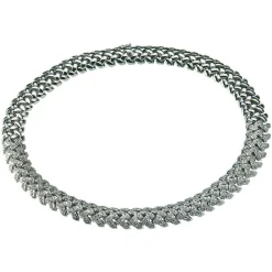 Collier en or blanc, diamants naturels de 5,77 carats