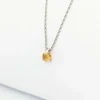 Collier en or blanc et citrine