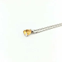 Collier en or blanc et citrine