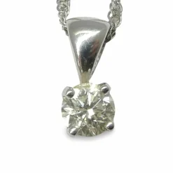 Collier en or blanc et diamant 0,48 ct