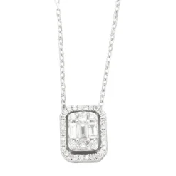 Collier en or blanc et diamants