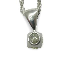Collier en or blanc et diamant 0,48 ct