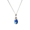 Collier en or blanc, tanzanite et diamants