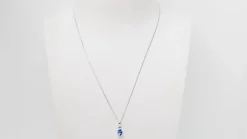 Collier en or blanc, tanzanite et diamants