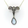 Collier en or, diamant et opale