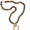 Collier en or et oeil-de-tigre