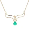 Collier en or et son émeraude