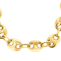 Collier en or jaune à mailles grain de café