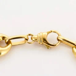 Collier en or jaune à mailles grain de café