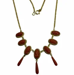 Collier en or jaune avec camées, inspiré de la Rome antique