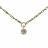 Collier en or jaune avec diamant