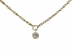 Collier en or jaune avec diamant