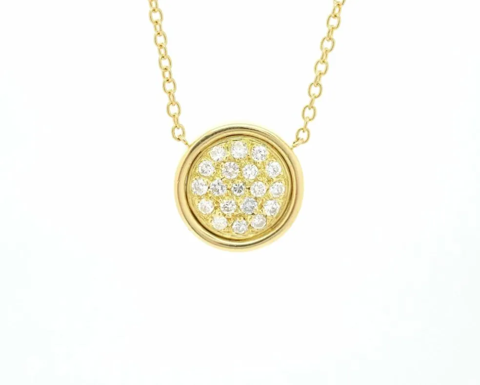 Collier en or jaune avec diamants 0,57 Ct