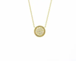 Collier en or jaune avec diamants 0,57 Ct