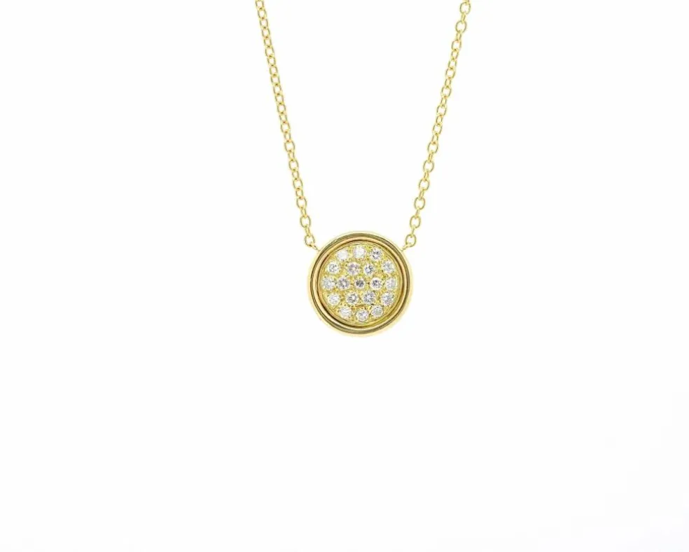 Collier en or jaune avec diamants 0,57 Ct