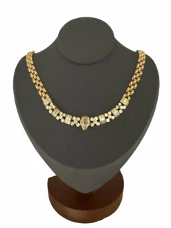 Collier en or jaune certifié HRD avec 5,00 carats de diamants naturel
