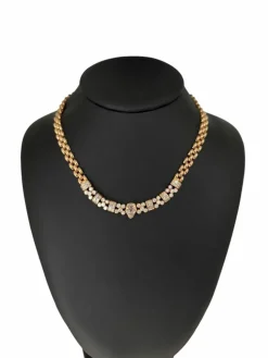 Collier en or jaune certifié HRD avec 5,00 carats de diamants naturel