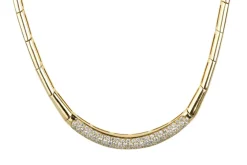 Collier en or jaune diamants