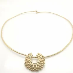 Collier en or jaune diamants