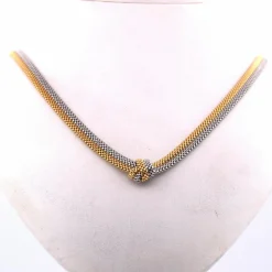 COLLIER EN OR JAUNE ET BLANC 18 KT