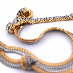 COLLIER EN OR JAUNE ET BLANC 18 KT