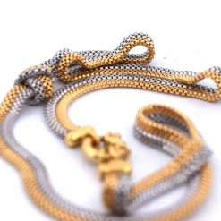 COLLIER EN OR JAUNE ET BLANC 18 KT