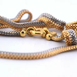 COLLIER EN OR JAUNE ET BLANC 18 KT