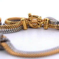 COLLIER EN OR JAUNE ET BLANC 18 KT