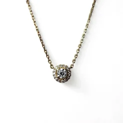 Collier en or jaune et diamants taille brillant