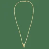 Collier en or jaune et pendentif diamant