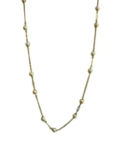 Collier en or jaune et perles