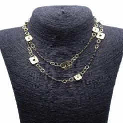 Collier en or jaune et spinelles