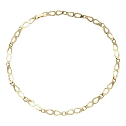 Collier en or jaune maille fantaisie.