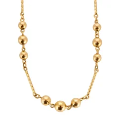 Collier en or jaune maille tressée