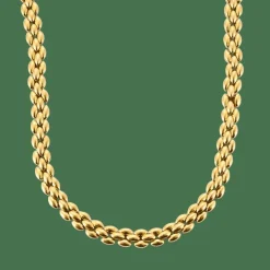 Collier en or jaune maille grain de riz