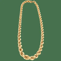 Collier en or jaune maille torsadée.