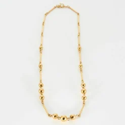Collier en or jaune maille tressée