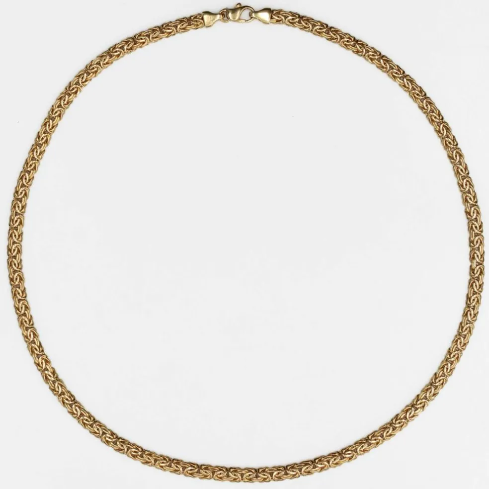 Collier en or jaune maille entrelacée