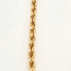 Collier en or jaune maille torsadée.