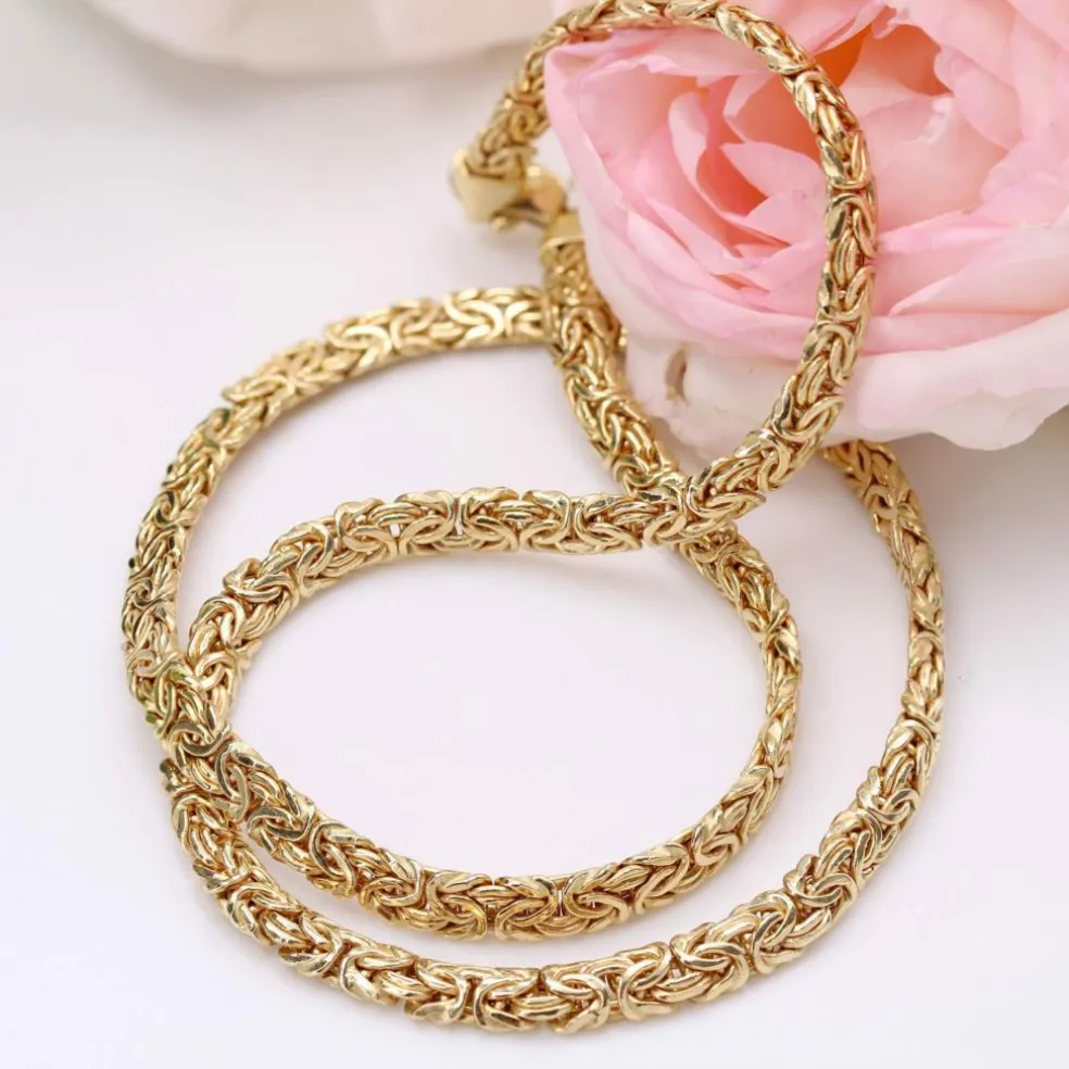 Collier en or jaune maille entrelacée