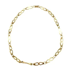 Collier en or jaune maille fantaisie.